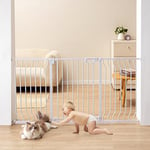 VEVOR Barrière de Sécurité Extensible 75-147 cm Hauteur 76 cm Barrière d'Escalier à Fermeture Automatique sans Perçage Grande Ouverture 533 mm à 180° Clôtures Enfants et Chiens pour Couloir Intérieur