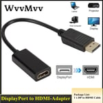 DP Adaptateur HDMI - DP TO HDMI - Adaptateur de câble DP vers HDMI, Transmission Stable DisplayPort vers câble pour Macbook Pro Air, projecteur, appareil photo, TV, ordinateur