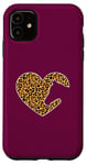 Coque pour iPhone 11 Chemise de cheval pour femme avec imprimé écossais motif léopard