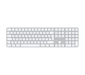APPLE Magic Wireless Keyboard with Touch ID & Numeric Keypad - White & Silver