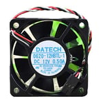 N / A Cooling Fan DATECH 0620-12HBTL-1,Server Cooler Fan DATECH 0620-12HBTL-1 12V 0.50A, Temperature Control Server Fan for 60 * 60 * 20