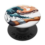 Sunset Brush Strokes . Colorful Watercolor Painting PopSockets Swappable PopGrip