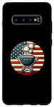 Coque pour Galaxy S10+ Barbecue vintage patriotique avec drapeau américain