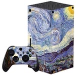 playvital The Starry Night Custom Vinyl Skins for Xbox Series X, Wrap Decal Cover Stickers for Xbox Series X Console Controller