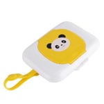 Baby Infant Outdoor Travel Stroller Wet Wipes Box Tissue Cas 黄色熊猫
