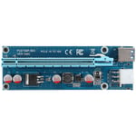 Tlily - 5Pcs USB3.0 pci-e Express 1X à 16X Extender Riser Card Adapter sata 15Pin-4Pin Cable Blue