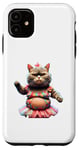 Coque pour iPhone 11 Little Fat Ballet Kitty avec un gros ventre.