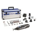Dremel 8240 Cordless Rotary Tool 12V 2Ah Lithium-ion Battery, Multitool Kit with 5 Attachments, 65 Accessories, Variable Speed 5.000-35.000 RPM and Quick Charge Time with Platinum Case