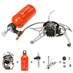 Benkeg Multi Fuel Oil Stove - Outdoor Camping Multi Fuel Oil Stove with 500Ml Gasoline Fuel Bottle for Diesel Alcohol