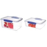 Sistema KLIP IT Food Storage Container, Blue Clips, 3 Litre & 2 Litre