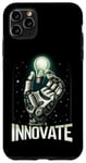 Coque pour iPhone 11 Pro Max Main de robot futuriste avec ampoule d'ingénierie robotique