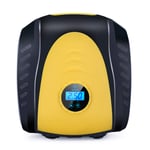 12V Digital Car Tyre Pump Electric Pump,Portable Mini Car Air Pump with LED Lighting,Professional Tire Pressure Testing/Automatically Pause Inflation,For Cars/SUV/Kayaking/Bicycle/Basketball ,Yellow