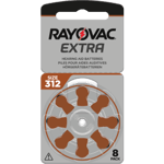 Rayovac Extra 312 (8 st) hörapparatbatterier - 0% kvicksilver
