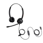 Stereo USB PC Headphones with Noise Cancelling Mic for Call Center Office Work,Office Computer Headset for Dragon Dictation, Teams Zoom Meeting,Softphone