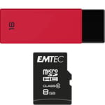Pack Support de Stockage Rapide et Performant : Clé USB - 2.0 - Séries Runners - 16 Go + Carte MicroSD - Gamme Classic - Classe 10-8 GB