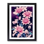 Spectacular Flowers Framed Print for Living Room Bedroom Home Office Décor, Wall Art Picture Ready to Hang, Black A3 Frame (34 x 46 cm)