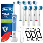 ORAL-B Oral-b Cross Vitality 100 Blå Elektriska Tandborste Plus Tillbehör