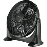 ARDES - AR5A51 Ventilateur de Sol Silencieux 5 PALES SPACE 51 - Ventilateur de Sol Total Black à Inclinaison Verticale et Commande Manuelle - Ventilateur de Sol Ardes 3 Vitesses