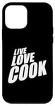 Coque pour iPhone 12 mini Live Kitchen Love Cook Toque de chef 5 étoiles Cuisine