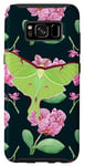 Coque pour Galaxy S8 Luna Moth Esthétique Orchidée Fleur Motif Insecte