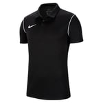 NIKE Mens Dri-fit Park Polo Shirt, Black/White/White, S EU