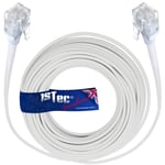 1STec 4M ADSL 2+ RJ11 Modem Extension Cable for BT Infinity Sky Q Talktalk Plusnet EE Vodafone Now Broadband First Utility & Post Office FTTC Fibre/Standard Internet Connections (4 Metre White)