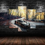 37Tdfc 5 Pieces Canvas Wall Art Porsche 918 Spyder Supercar Canvas Prints Paintings Modern Pictures 5 Panel Large Poster HD Printed Framed Ready Hang Living Room Bedroom Home Decoration