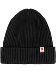 Fjallraven Rib Beanie Hat - Black Size: ONE SIZE, Colour: Black