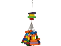 Vadigran Bird Toy wood big cubes multi color 76cm
