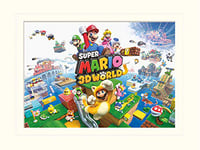 Pyramid International Super Mario (3D World) -Mounted Print Memorabilia 30 x 40cm, Paper, Multicoloured, 30 x 40 x 1.3 cm