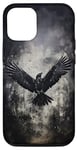 Coque pour iPhone 15 Esthétique Gothique Grunge Occulte Viking Corbeau Mystique