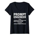 Womens Prompt Engineer Artificial Intelligence Generative Ai Model V-Neck T-Shirt