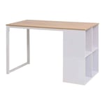 Writing Desk 120x60x75 cm Oak and White vidaXL