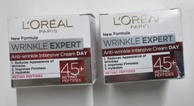 Twin-pack  L'OREAL Wrinkle Expert Anti-Wrinkle Intensive Day Cream 45+, 50ml NEW