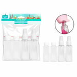 Clear Plastic Bottle Empty Spray Perfume Beauty Travel Holiday Pack & Free Bag 
