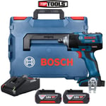 Bosch GDS 18V-300 Brushless Impact Wrench 1/2" With 2 x 4Ah Batteries & Charger