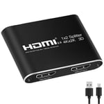 INF HDMI splitter 1x2 för 2 skärmar 3D/4K/1080p