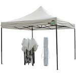 MaxxGarden Tente de Réception 3x3 m - 9m² - Easy-up avec structure en acier - Tonnelle de jardin - Barnum - Pliable - Protection UV 50+ - Avec sac de