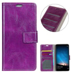 KM-WEN® Case for Nokia 6.2 / Nokia 7.2 (6.3 Inch) Book Style Retro Crazy Horse Pattern Magnetic Closure PU Leather Wallet Case Flip Cover Case Bag with Stand Protective Cover Purple