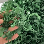 100/200/300 st Plantstöd clips, växtklämmor för klätterväxter, ympningsverktyg upprätt växande återanvändbara (grön/vit) grön green 100pcs