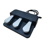 3 pédales pour piano à clavier numérique, unité de pédale à trois pieds compatible avec Yamaha P48, piano électrique (noir)