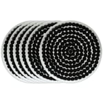 Marimekko Räsymatto tallerken 20 cm, 6-pakn. sort-hvit svart-hvit