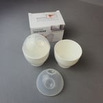 Microwave Oven Cup for Cooking Eggs - 2 Pcs Plastic - New & Sealed - Free P&P UK