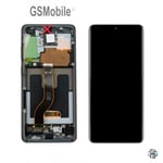Display LCD Touch Frame Excl. Cam Black Samsung Galaxy S20 Plus 5G G986F Cloth-