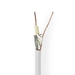 Nedis Tale Kabel på Snelle | RG6T | 75 Ohm | Dobbelt skjermet | ECA | 50.0 m | Koax | PVC | Hvit | Gaveeske