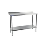 Vogue Stainless Steel Wall Table with Upstand 600mm