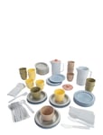 Tiny Bio Lunch Set 94 Pc +1Year Toys Toy Kitchen & Accessories Coffee & Tea Sets Multi/patterned Dantoy