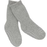 GObabyGO non-slip socks – grey melange - 6-12m