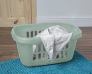 8L Swing Bin with 60L Hipster Laundry Basket Plastic Storage Silver Sage Set UK