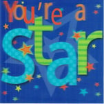 3D CARD Congratulations Exam Birthday Thank You ...........You're A Star